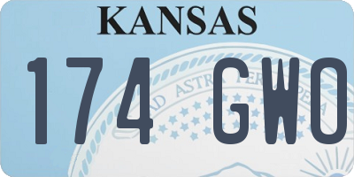 KS license plate 174GWO