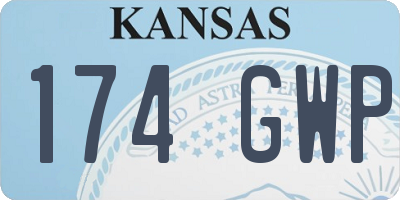 KS license plate 174GWP