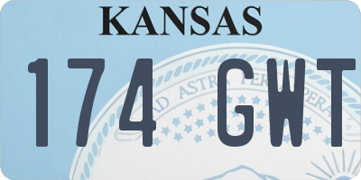 KS license plate 174GWT