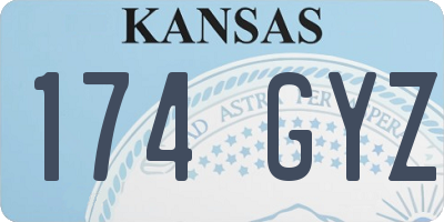 KS license plate 174GYZ