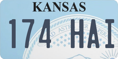 KS license plate 174HAI