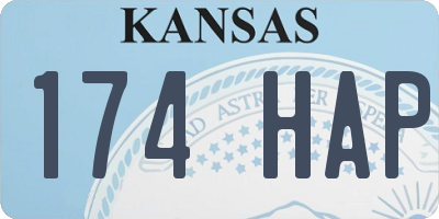 KS license plate 174HAP
