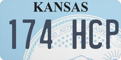 KS license plate 174HCP
