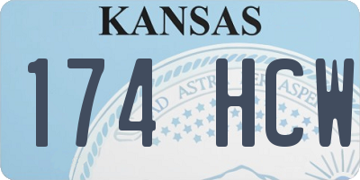 KS license plate 174HCW