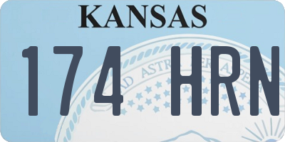KS license plate 174HRN