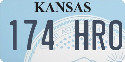 KS license plate 174HRO