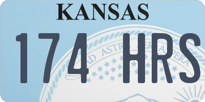 KS license plate 174HRS