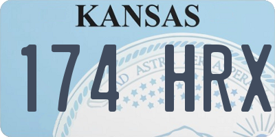 KS license plate 174HRX