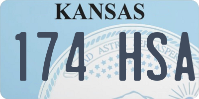 KS license plate 174HSA