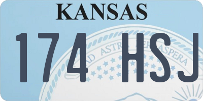 KS license plate 174HSJ