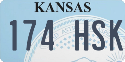 KS license plate 174HSK