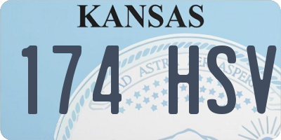 KS license plate 174HSV