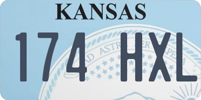 KS license plate 174HXL