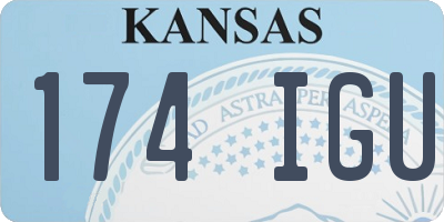 KS license plate 174IGU