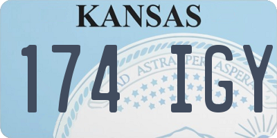 KS license plate 174IGY