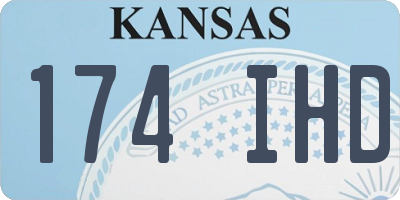KS license plate 174IHD