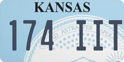 KS license plate 174IIT