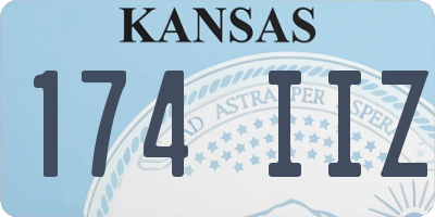 KS license plate 174IIZ