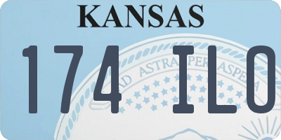 KS license plate 174ILO