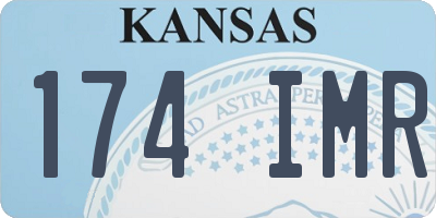 KS license plate 174IMR