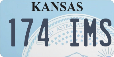 KS license plate 174IMS