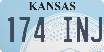 KS license plate 174INJ