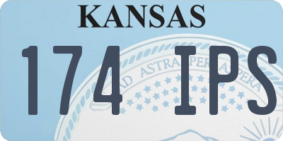 KS license plate 174IPS