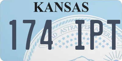 KS license plate 174IPT