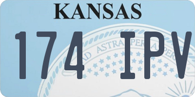 KS license plate 174IPV