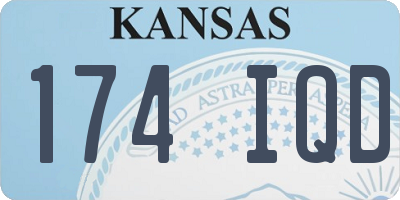 KS license plate 174IQD