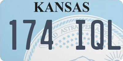 KS license plate 174IQL