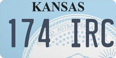 KS license plate 174IRC