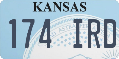 KS license plate 174IRD