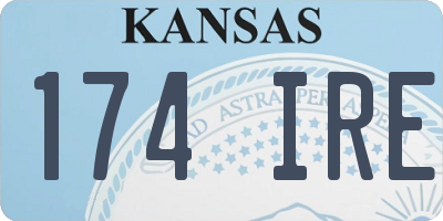 KS license plate 174IRE