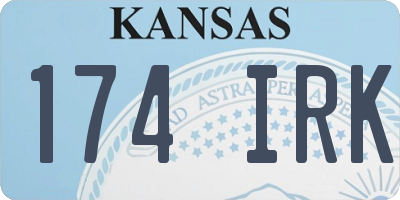 KS license plate 174IRK