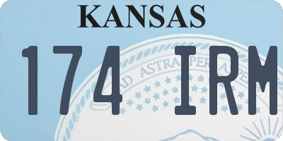 KS license plate 174IRM