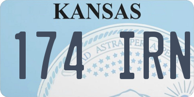 KS license plate 174IRN