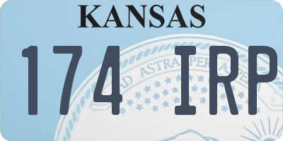 KS license plate 174IRP