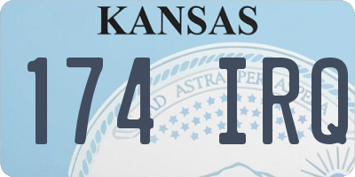 KS license plate 174IRQ