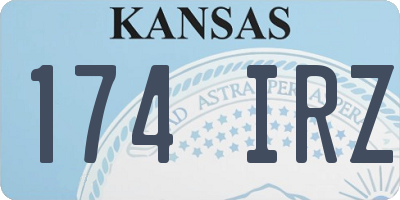 KS license plate 174IRZ