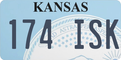 KS license plate 174ISK