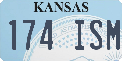 KS license plate 174ISM