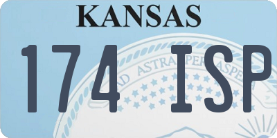 KS license plate 174ISP