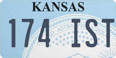 KS license plate 174IST