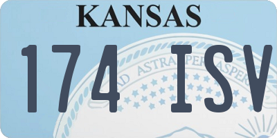 KS license plate 174ISV