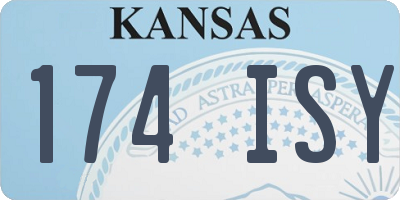 KS license plate 174ISY