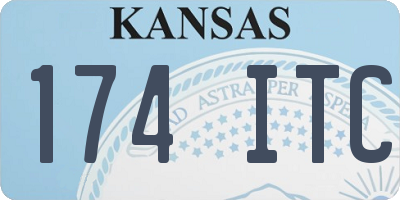 KS license plate 174ITC