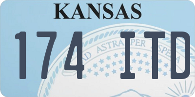 KS license plate 174ITD