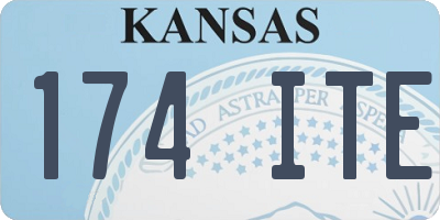 KS license plate 174ITE