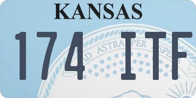 KS license plate 174ITF